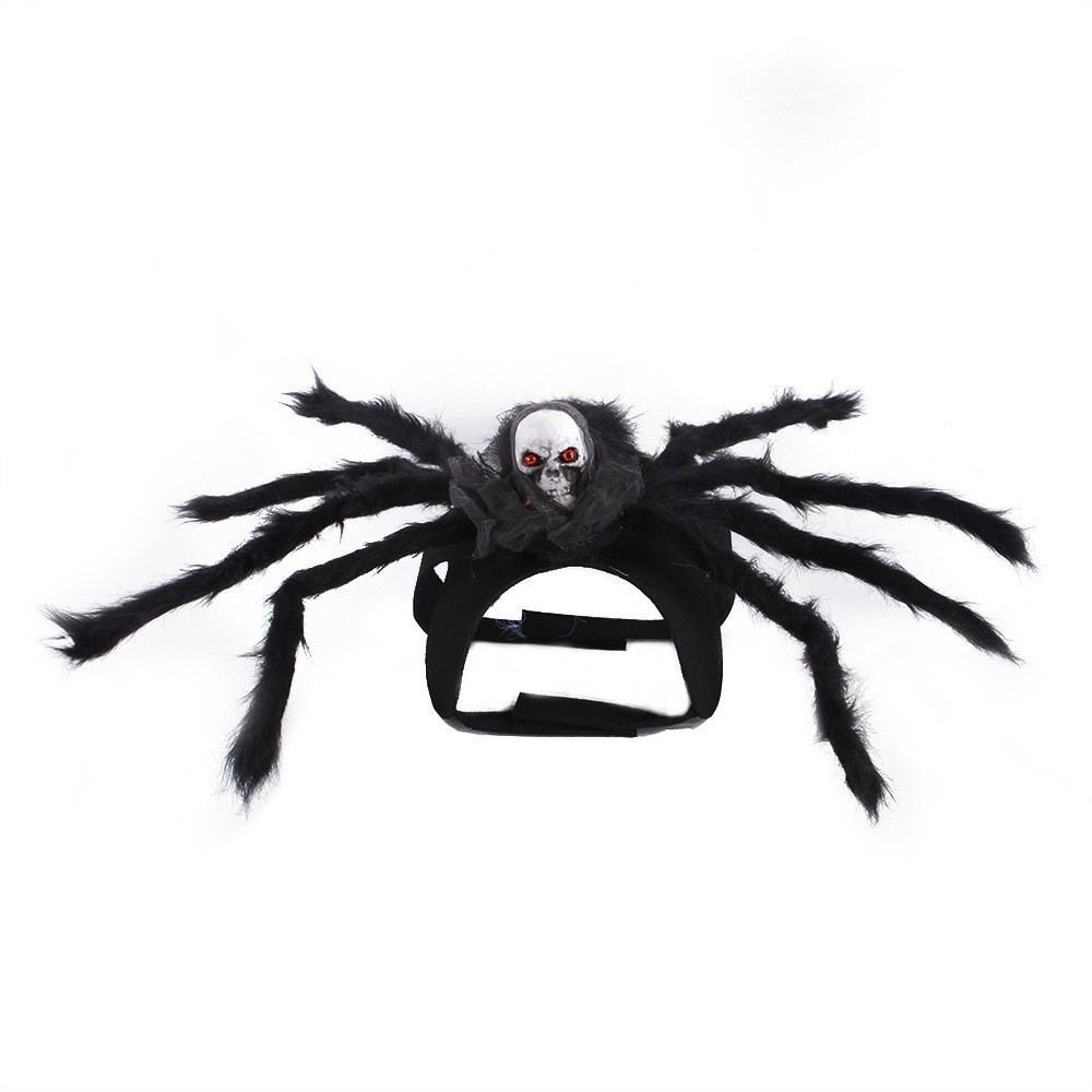Realistic Cat Spider Outfit Skull Face Design Pet Spider Costume for Prank Prop
