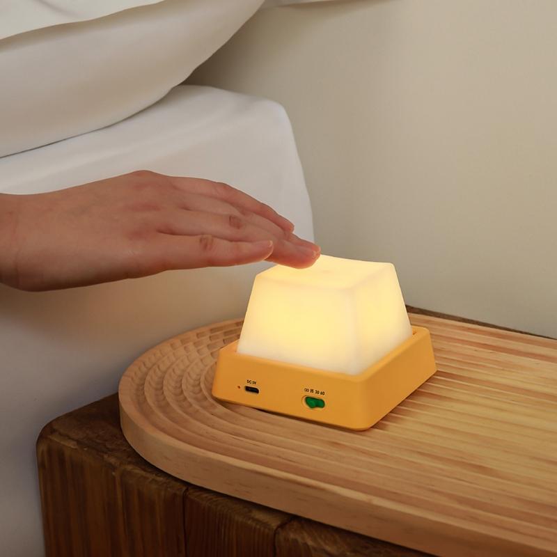Funny Keyboard Key Night Light Bedroom Ornament Sleep Bedside Lamp Decoration Rechargeable Sleep Night Lamp Enduring