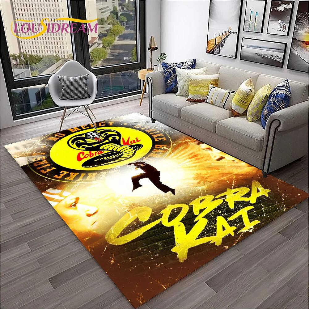 3D Cobra Kai Amanda TV Karate HD-Teppich für Zuhause, Wohnzimmer, Schlafzimmer, Sofa, Fußmatte, Dekor, Kinderspielbereich, Teppich, rutschfeste Bodenmatte