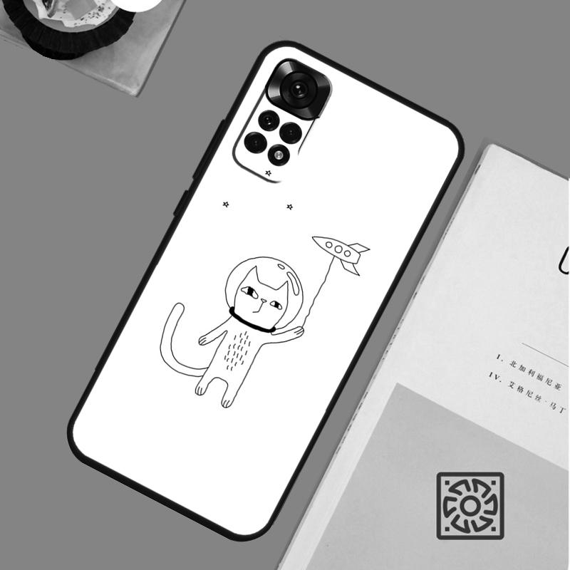 UFO Alien Cat universe Case For Xiaomi Redmi Note 14 13 12 11 15 Pro Plus Redmi 15 13 10 10C 12C 13C 14C 15C Cover