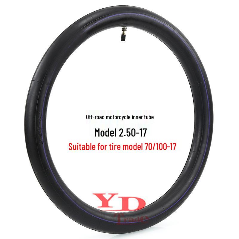 

Off-Road Motorcycle Accessories: 70/100-17 Tire and 2.50/2.75-17 Inner Tube with Straight Valve