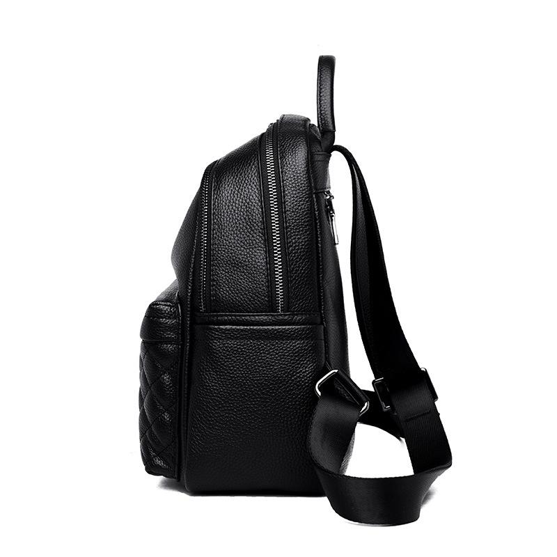 Leather backpack new trendy fashion large capacity casual women's bag first layer cowhide backpack