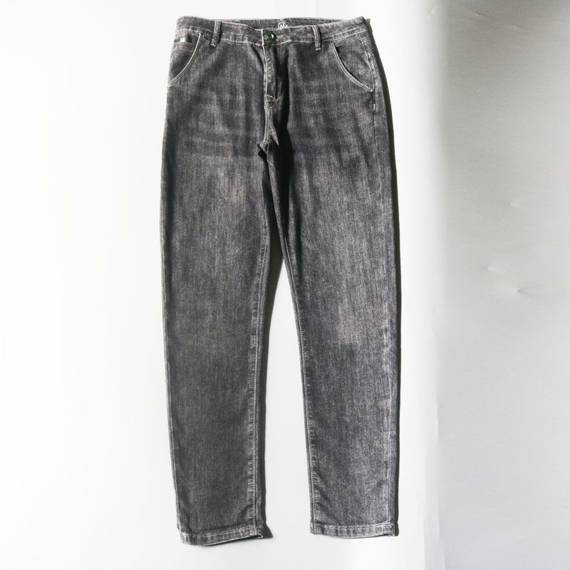 Leftover Foreign Trade Orders: Summer Thin Smoke Gray Straight-Leg Jeans for Men, Slim-Fit Tapered Casual Pants for Spring and Autumn