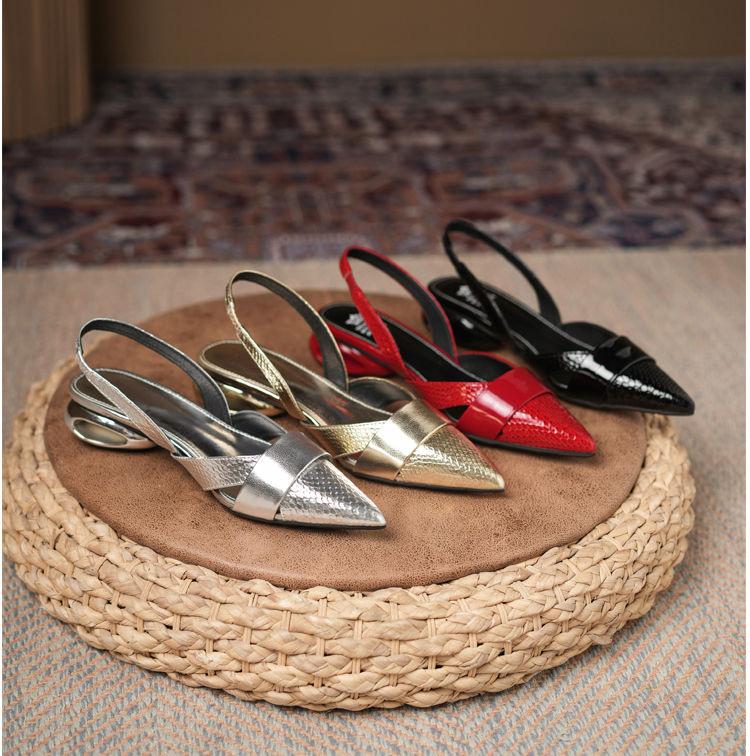 Women Heels Sandals Dress Sling Back Luxury Shoes Chunky Sandals Flip Flops Summer New Designer Women Sandals Zapatos De Mujer