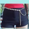 Metall Damen Taillenkette Mit Strass-Verzierung Für Sommer Modeaccessoire