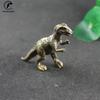 Copper Anicent Animal Tyrannosaurus Rex Statue Car Decoration Craft Home Decor Accessories Retro Brass Dinosaur Miniature Figure