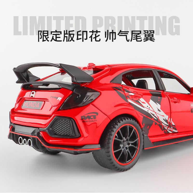 1:32 Honda Civic Type-R Super Modified Sport Car Acura NSX NA1 Racing Sport Couple Alloy Metal Diecast Model Car Miniature Gifts