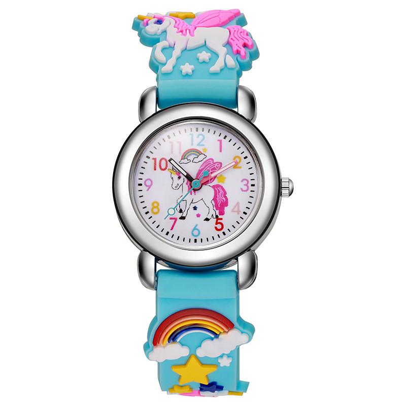Wasserdichte Cartoon-Quarz-Kinderuhr mit PVC-Armband für Spiel und Schulgebrauch