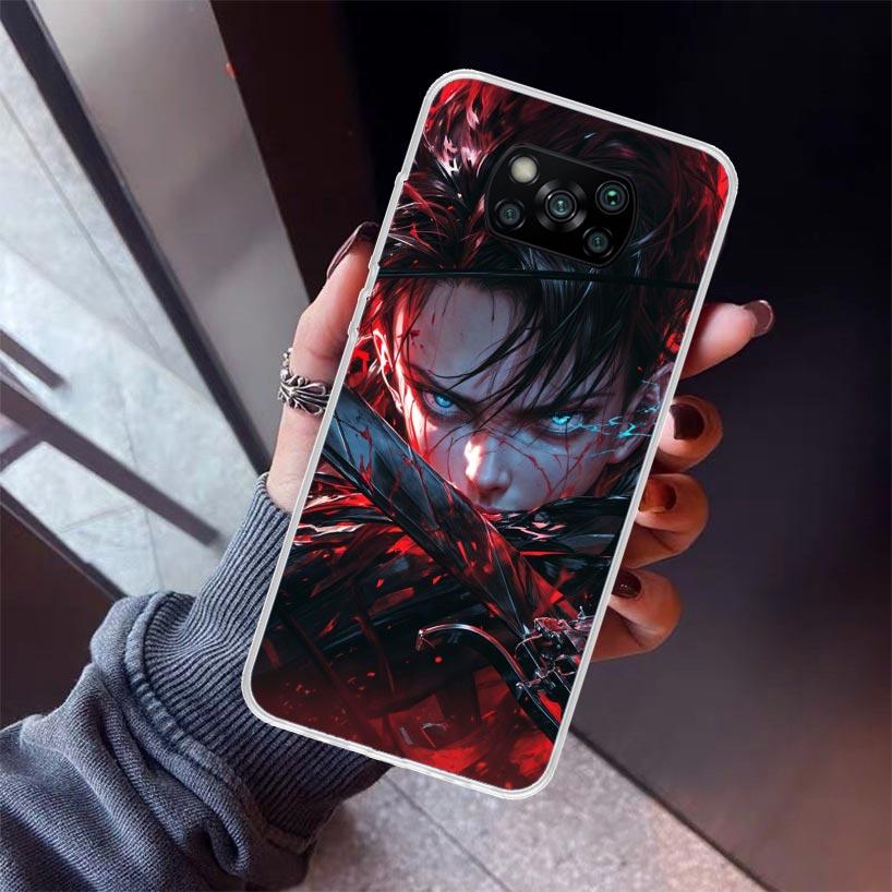 

A-Attack on T-Titan Levi Phone Case For Xiaomi Poco X5 X6 X7 Pro F7 Ultra M7 Redmi 15C 15 13C 13 12C 12 10 10C 10A 9 9C 9T 9A Co Redmi 9