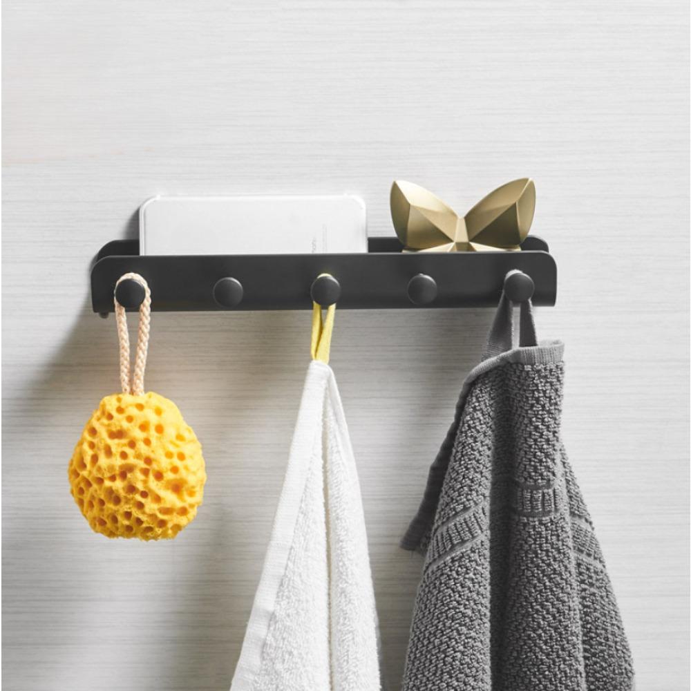 

Space Aluminum Rack Hook Bathroom Wall - Mounted Multi - Functional Rack Hook Kitchen Available