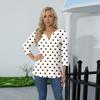 Women's Stand Collar 3/4 Sleeve Printed Top T-shirt