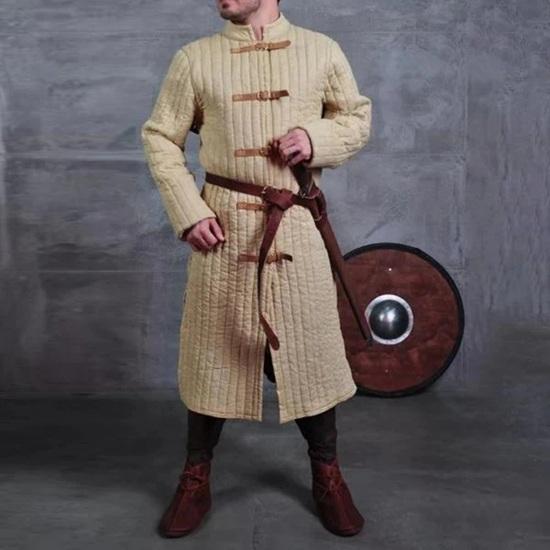 Medieval Warrior Gambeson Knights Larp Thick Padded Armor Coat Cosplay Aketon Outfit