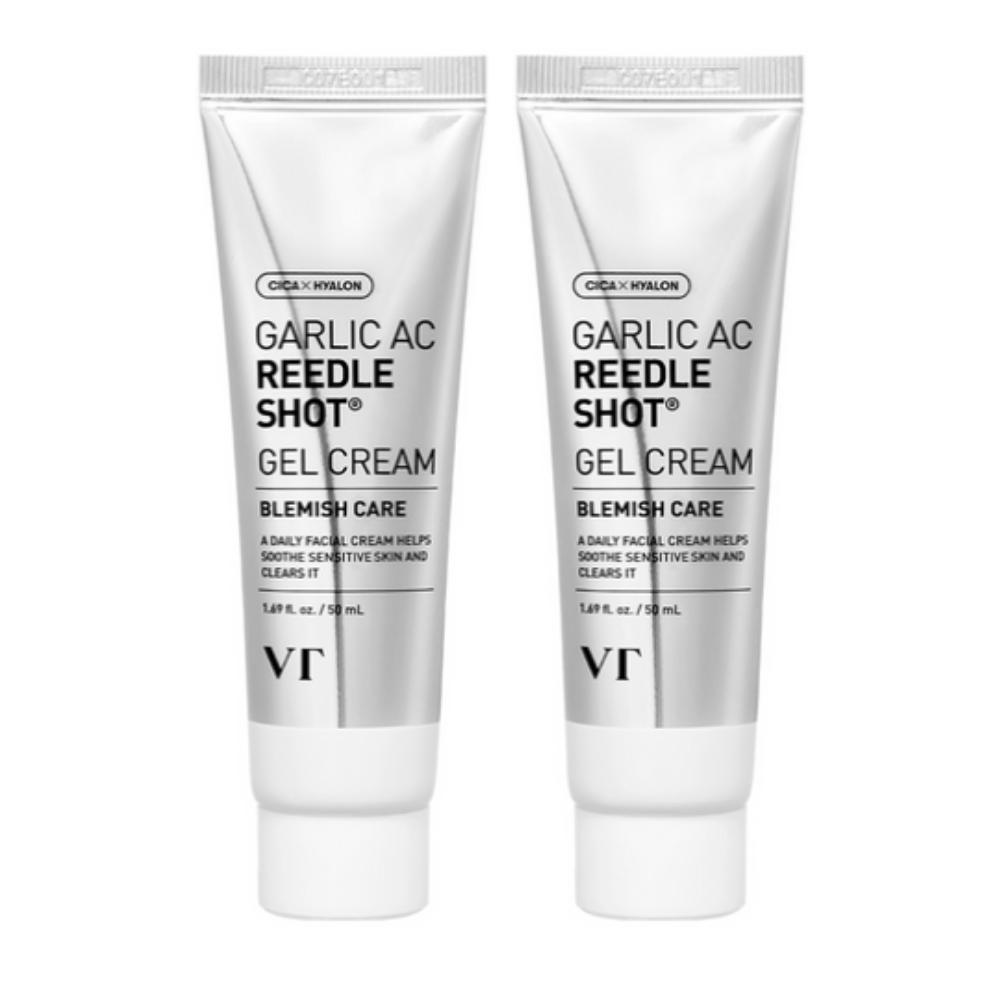 VT COSMETICS Garlic AC Reedle Shot Gel Cream Acne Care & Soothing Moisturizer 50ml x2