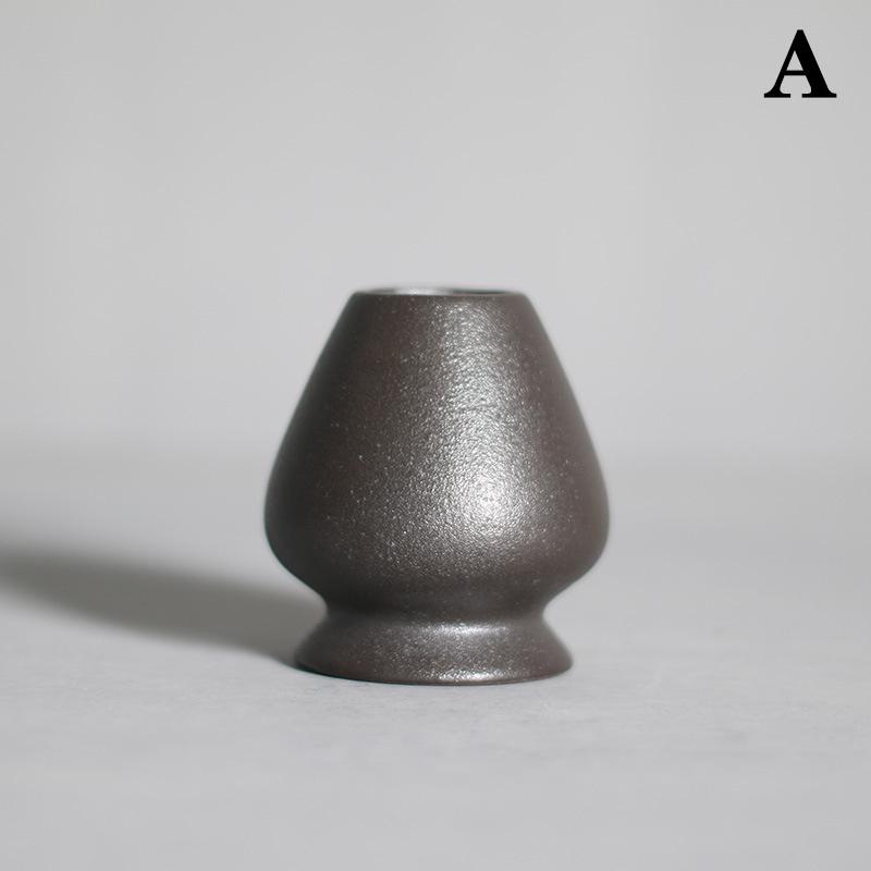 Japanese Coarse Pottery Matcha Tea Chasen Holder Stand Bowl Bamboo Whisk Grinder Teaware Tools Holder Tea Accessories Teaware