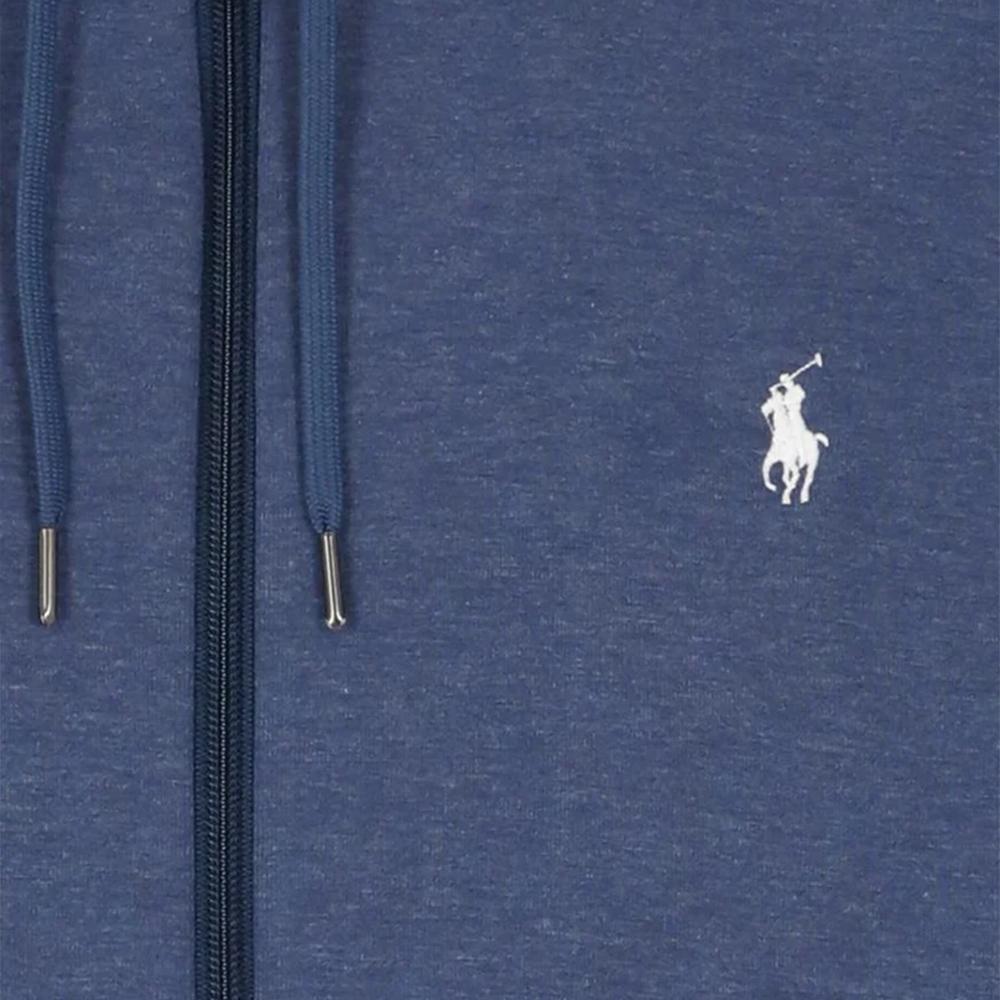 Ralph Lauren Solid Color Hooded Zip Long Sleeve Sweatshirt Men Tops Blue 710881517-016