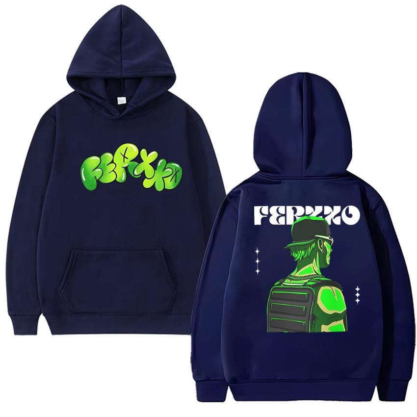 

2025 New Feid Ferxxo harajuku Double Sided print streetwear Hoodies Men women vintage hip hop pullover Unisex Fleece Sweatshirt 3XL