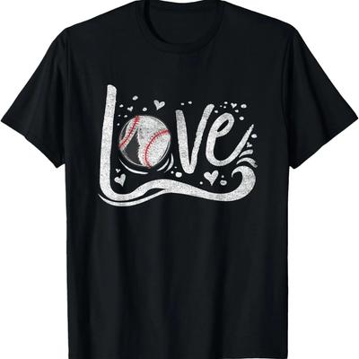 Baseball Shirt Women Girls Kids Baseball Lover Baseball Love T-Shirt