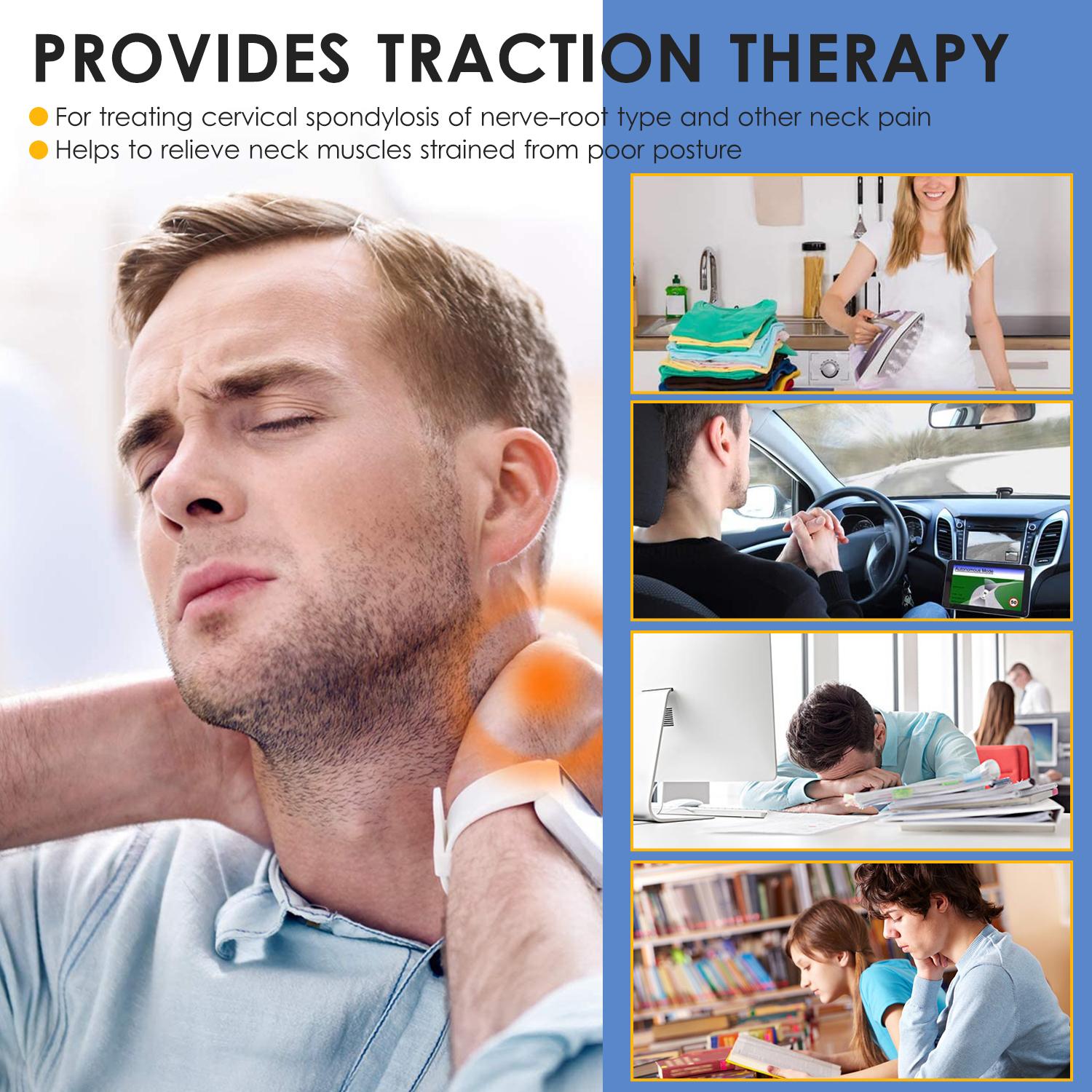 

Медицинский шейный воротник LEAMAI Устройство для вытяжения шеи Надувной защемленный нерв Растяжка для шеи для облегчения боли в шее и белый