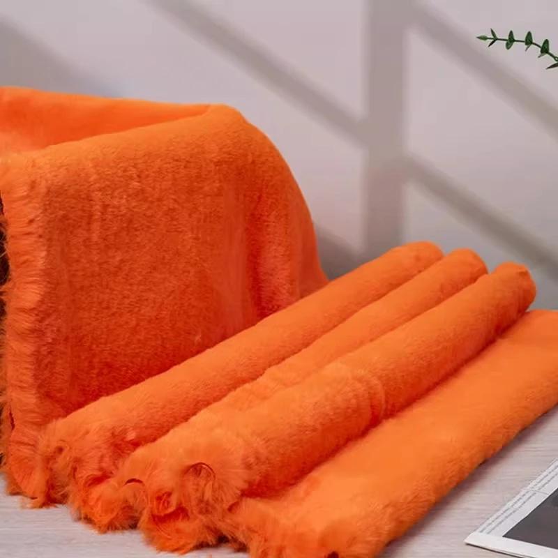 Thickened Plush Fabric 12mm Encrypted Imitation Rex Rabbit Fur Fabric Short Plush Counter Background Fabric, Clothing Fabric