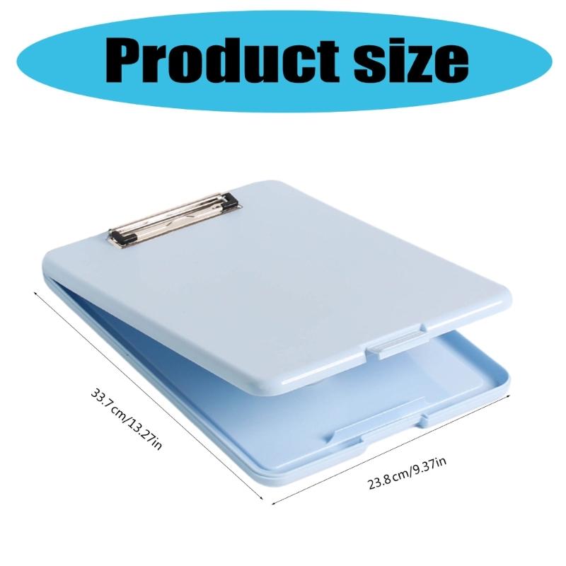 Multifunctional File Folder with Clipboard Water Resist File Organiser Box Office Writing Pad for Student Teacher School