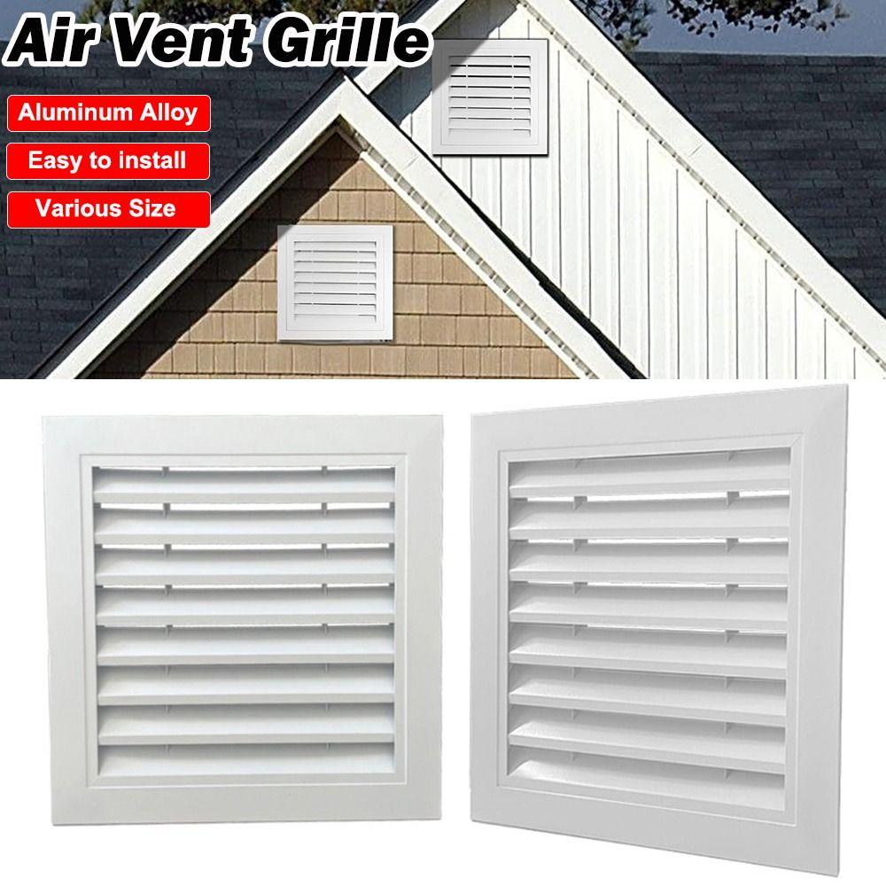 New Aluminum Alloy Air Vent Grille White Square Return Air Grill Gable Wall Shed Vent Attics