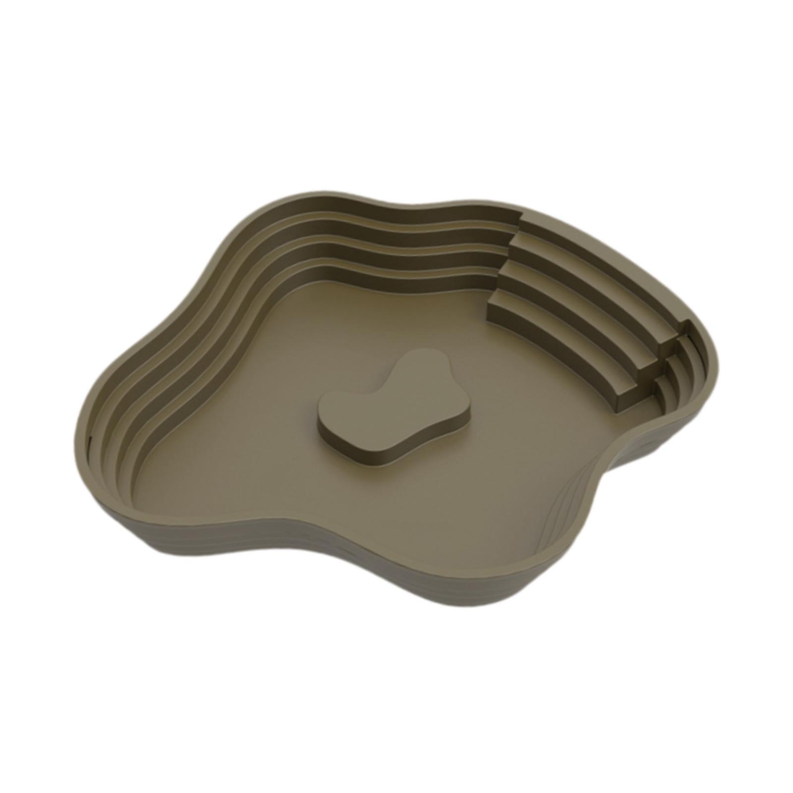 Reptile Bathing Pool with Ramp Tortoise Water Dish for Leopard Gecko Hamster