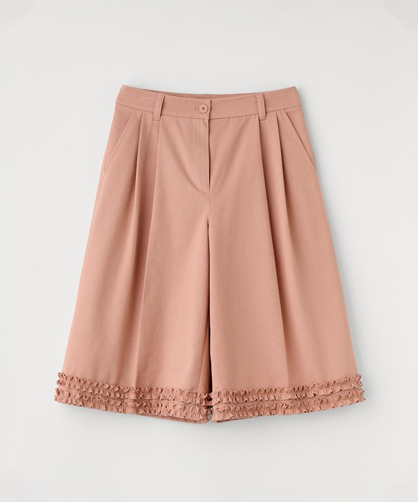 Selliteiljeu Bermuda Two Tuck Frill Pants_Pink