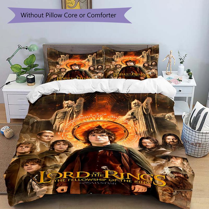 3pcs Lord_of_the_Rings Duvet Cover Set (1 Duvet Cover + 2 Pillowcases, No Core) - Comfortable, And Breathable Bedroom Decoration Yy251104080