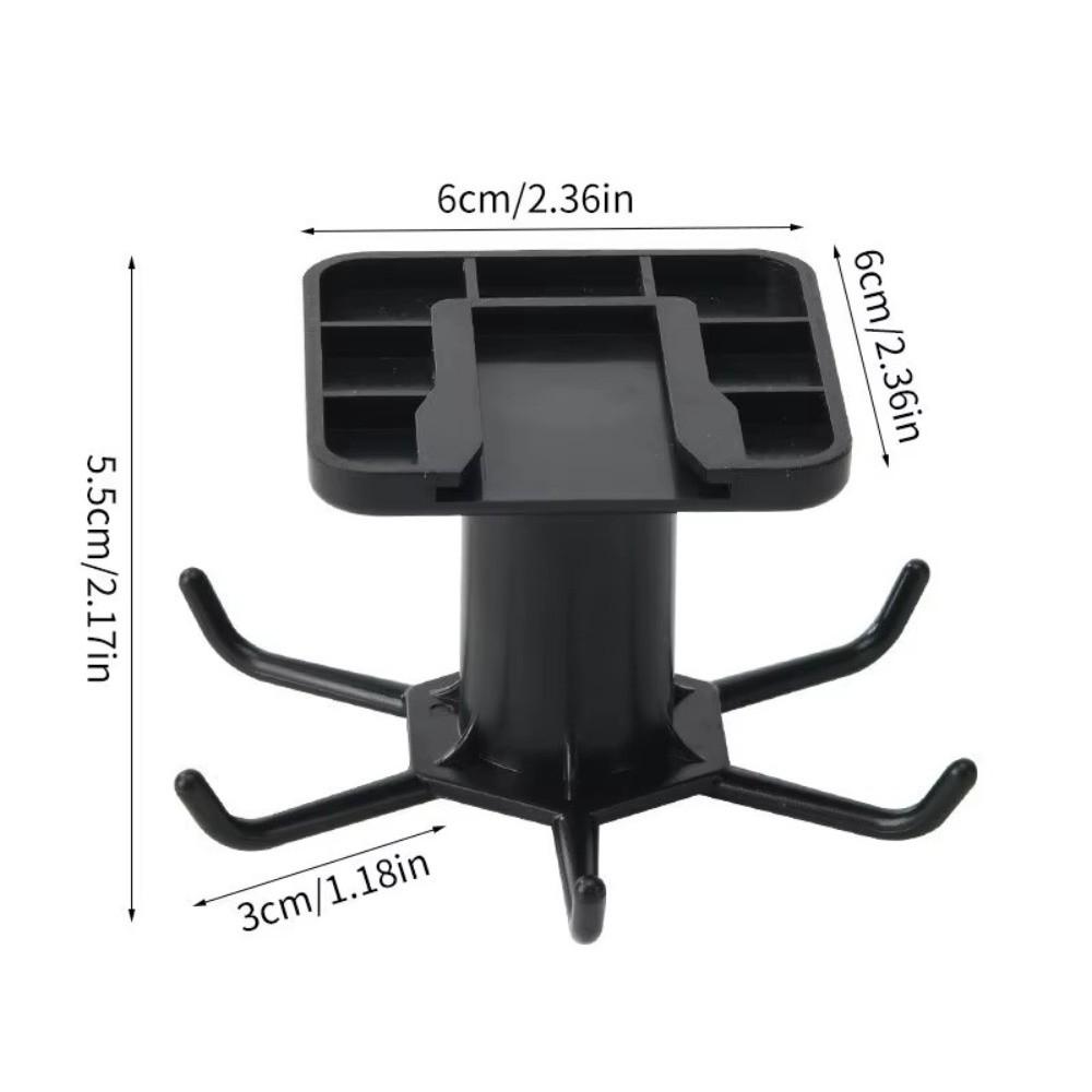 6-Claw Rotating Storage Rack 360 Degrees Multifunctional Shelves Kitchen Hooks Kitchen Organizer