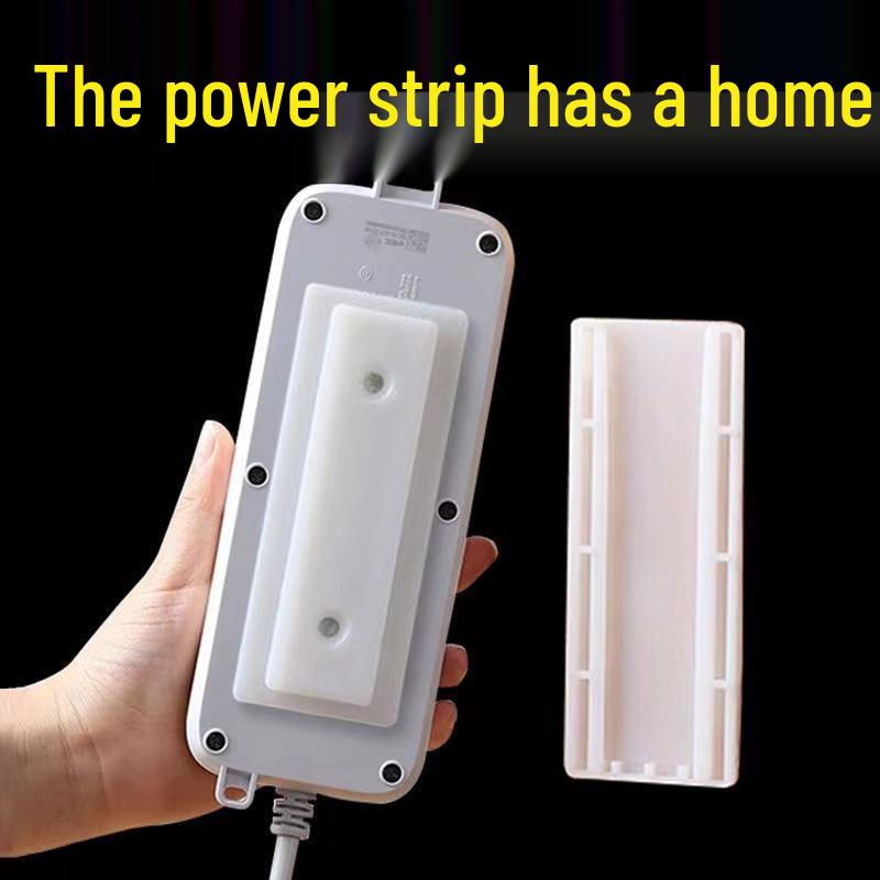 Power Strip Wall Mount: No-Drill, No-Marking Cable Clip and Fixer.