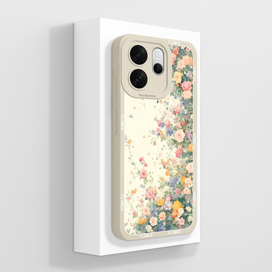 For VivoV70 V70Elite V70FE Case Love Heart Flower Dustproof Drop-Resistant Minimalist Protector For Vivo V70 FE Elite Capinha