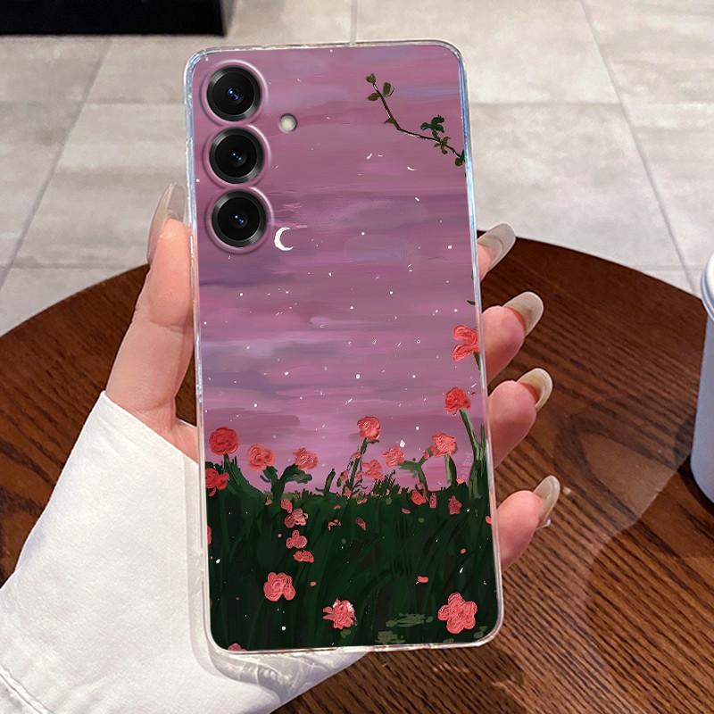 For Samsung Galaxy S25 FE S25 Edge S25 Slim S25+ Cases Clear Soft TPU Back Cover For Samsung S25 Plus Cute Rabbit Cat Phone Case