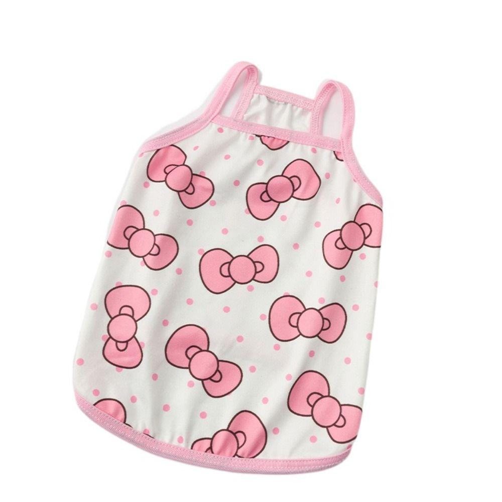 

Soft Pet Vest Summer Cat Cooling T-shirt New Dog Cooling Vest Cat XL-Bow