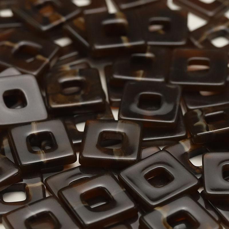 

5 шт. Квадратные полимерные пуговицы Аксессуары для одежды Пуговицы Куртка Пуховик Веревочные пуговицы Двусторонняя нейлоновая куртка Декоративные пуговицы 3 #[23x30.5mm LY738 #square mouth coffee color]