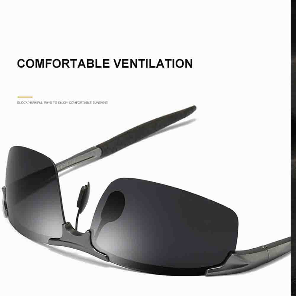 Driving Polarized Sunglasses Men Aluminum Magnesium Frame Sport Sun Glasses Driver Retro Goggles Sunglass UV400 Anti-Glare