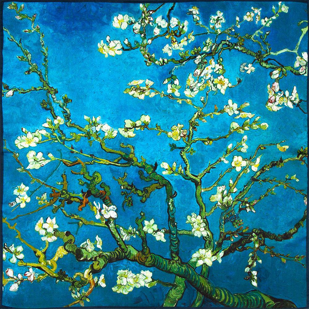 53cm 65cm 100% Natural Silk Smooth Scarves Muffler Female Customized Square Autumn Women's Shawl Hijab Friend Gift Kiss Painting