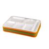 Melamine 6-Compartment Rectangular Food Tray