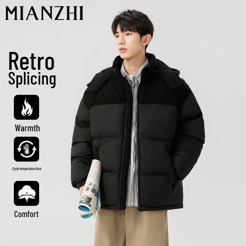 

Mianzhi Unisex Winter Detachable Hood Padded Jacket L