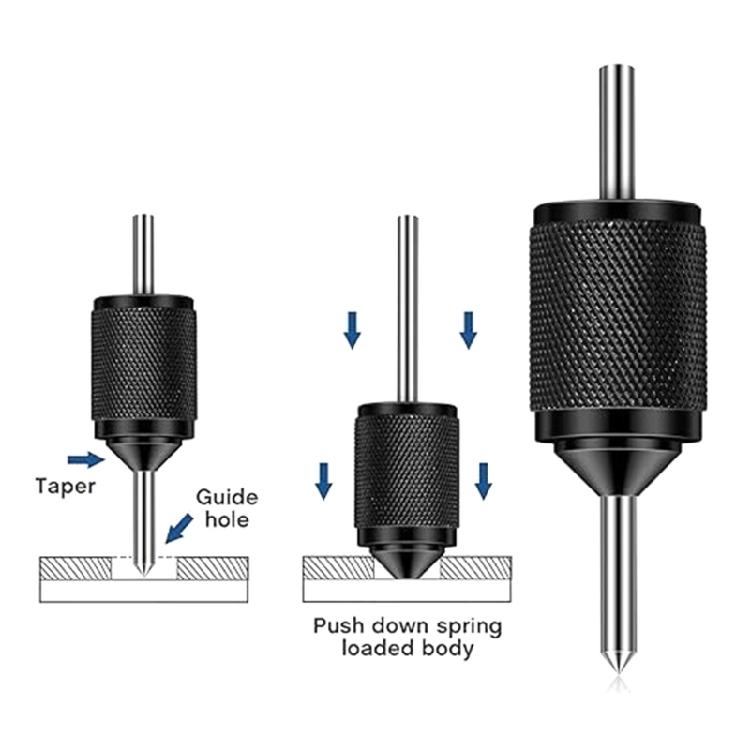 Zentrierstempel, gehärteter Metallstift, 3/16 Zoll – 3-1/8 Zoll Länge für 1/4-3/4-Zoll-Bohrungen