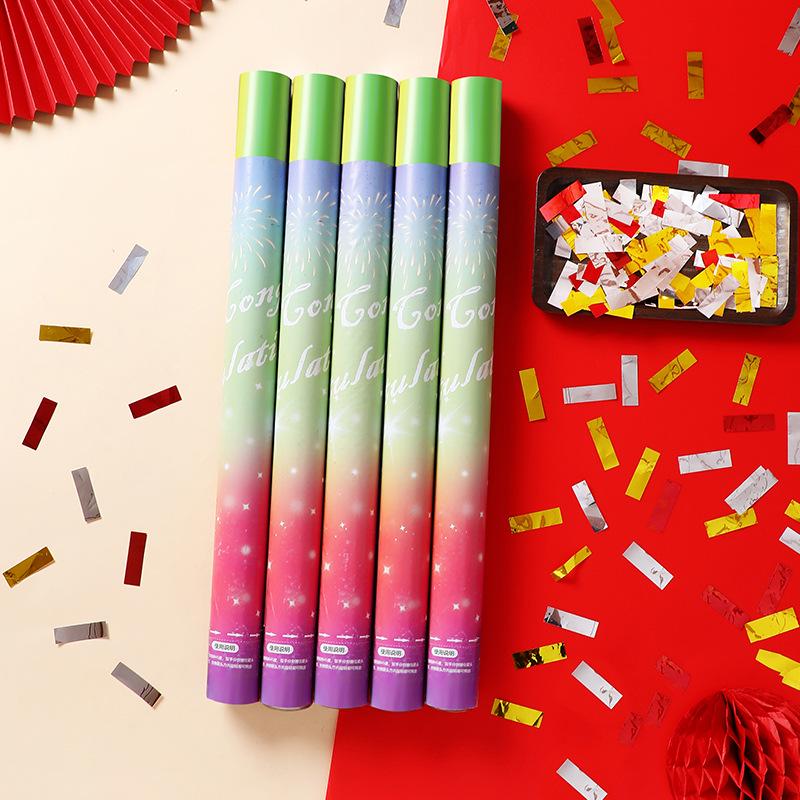 Golden Sequin Confetti Cannon Set for Weddings & Events