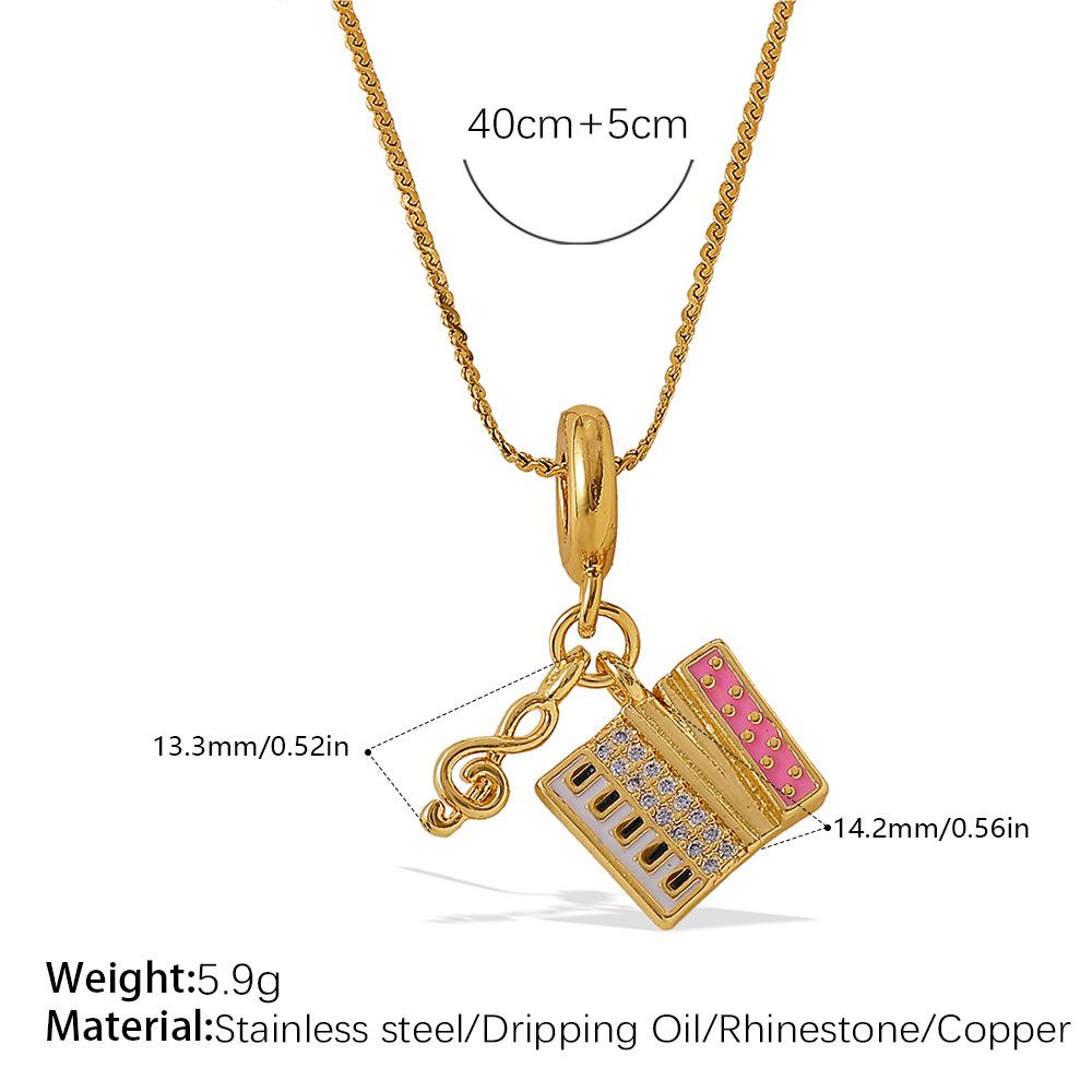 Retro Style Dripping Oil DIY Girl Fox Pendant Necklace Cute Versatile Heavy Industry Design Jewelry Woman