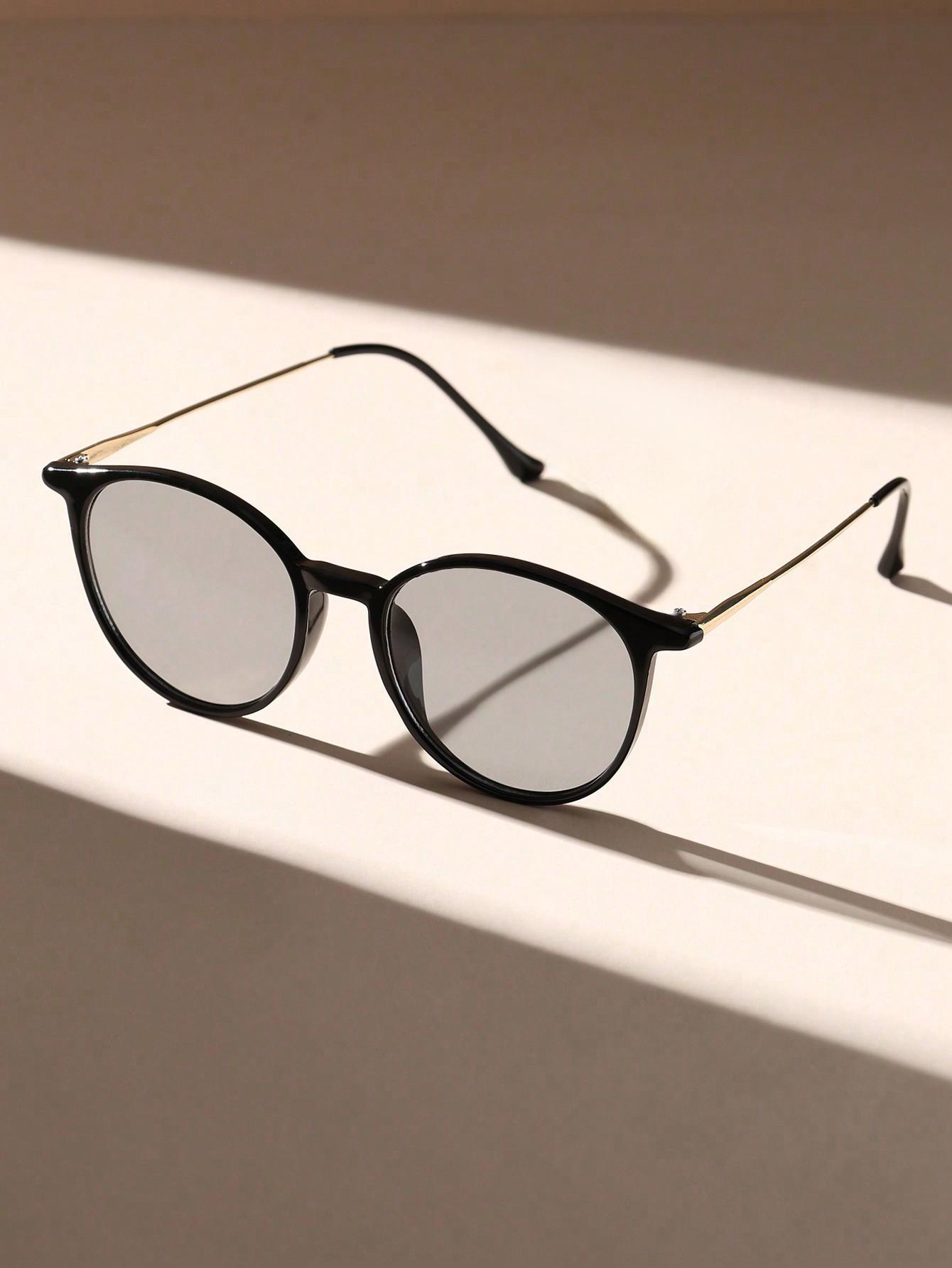 

1 шт. Модные круглые металлические и пластиковые оправы для женщин, винтажные солнцезащитные очки для мужчин, повседневные очки, аксессуары для очков.