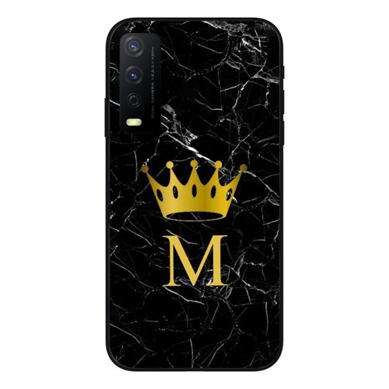 Cool Letter Marble Crown Phone Case For VIVO Y95 Y93 Y31 Y20 V19 V17 V15 Pro X60 NEX Soft Black Phone Cover