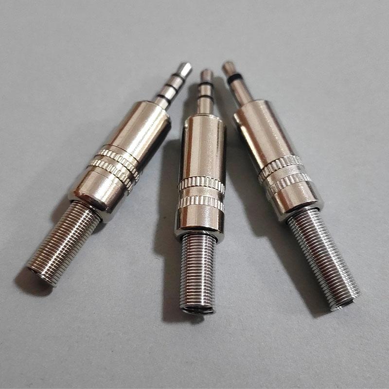 1-10PCS Metal 3.5mm Male Headphone Plug Mono Stereo Audio Solder Cable Connector 3.5 2Pole 3Pole 4Pole Earphone Jack Adapter