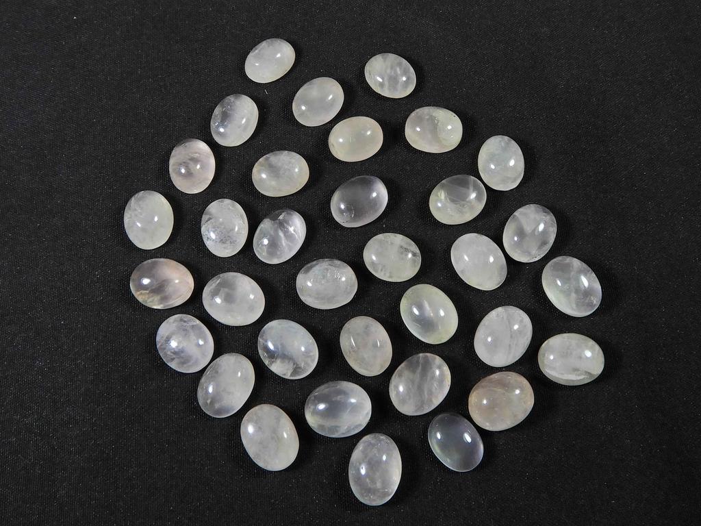 100 Cent. Natürlicher Babyrosa Rosenquarz Oval Lose Edelsteine 32 Stück Los 08X10MM RQ-1385