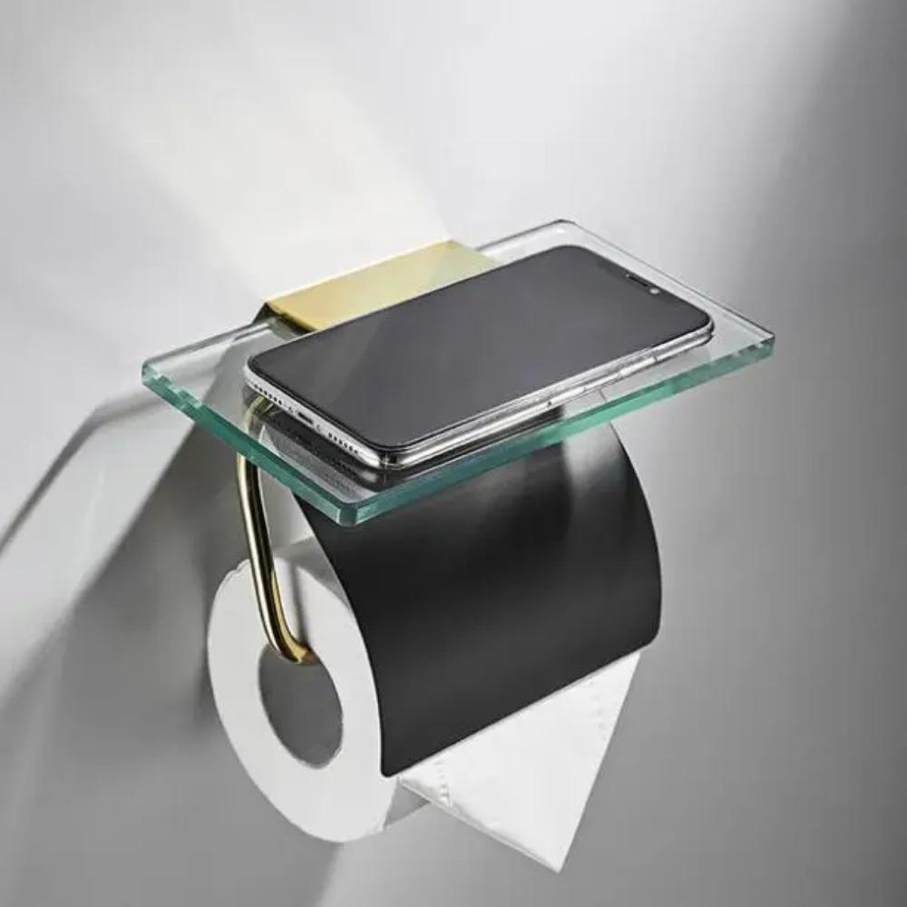 Стеклянный держатель для туалетной бумаги, подставка для туалетной бумаги, подставка для рулонов туалетной бумаги, двухцелевой держатель для рулонов туалетной бумаги