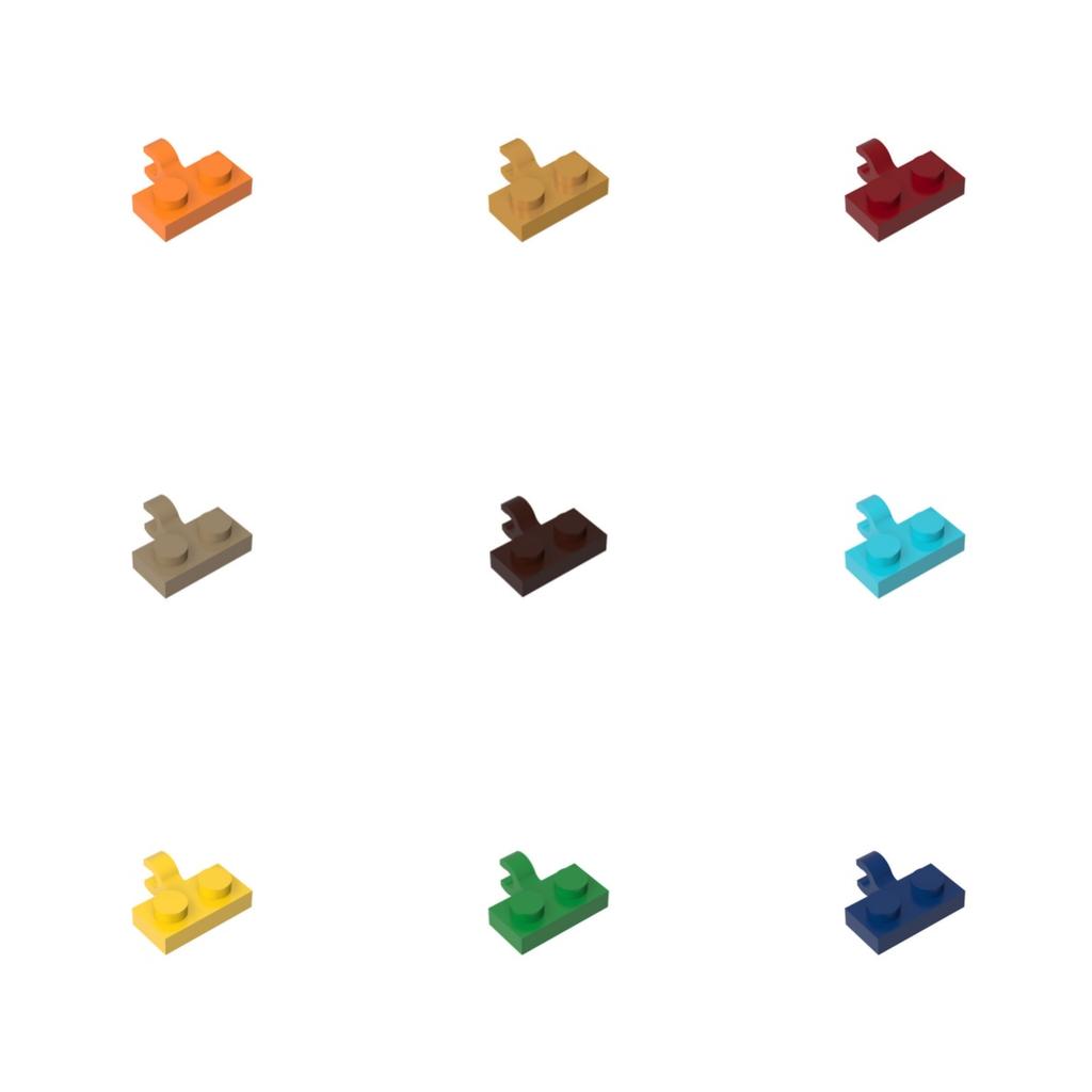 10PCS 11476 Plate 1x2 with Clip Building Blocks MOC Technical Compatible with Brick Children Toys Gift Box