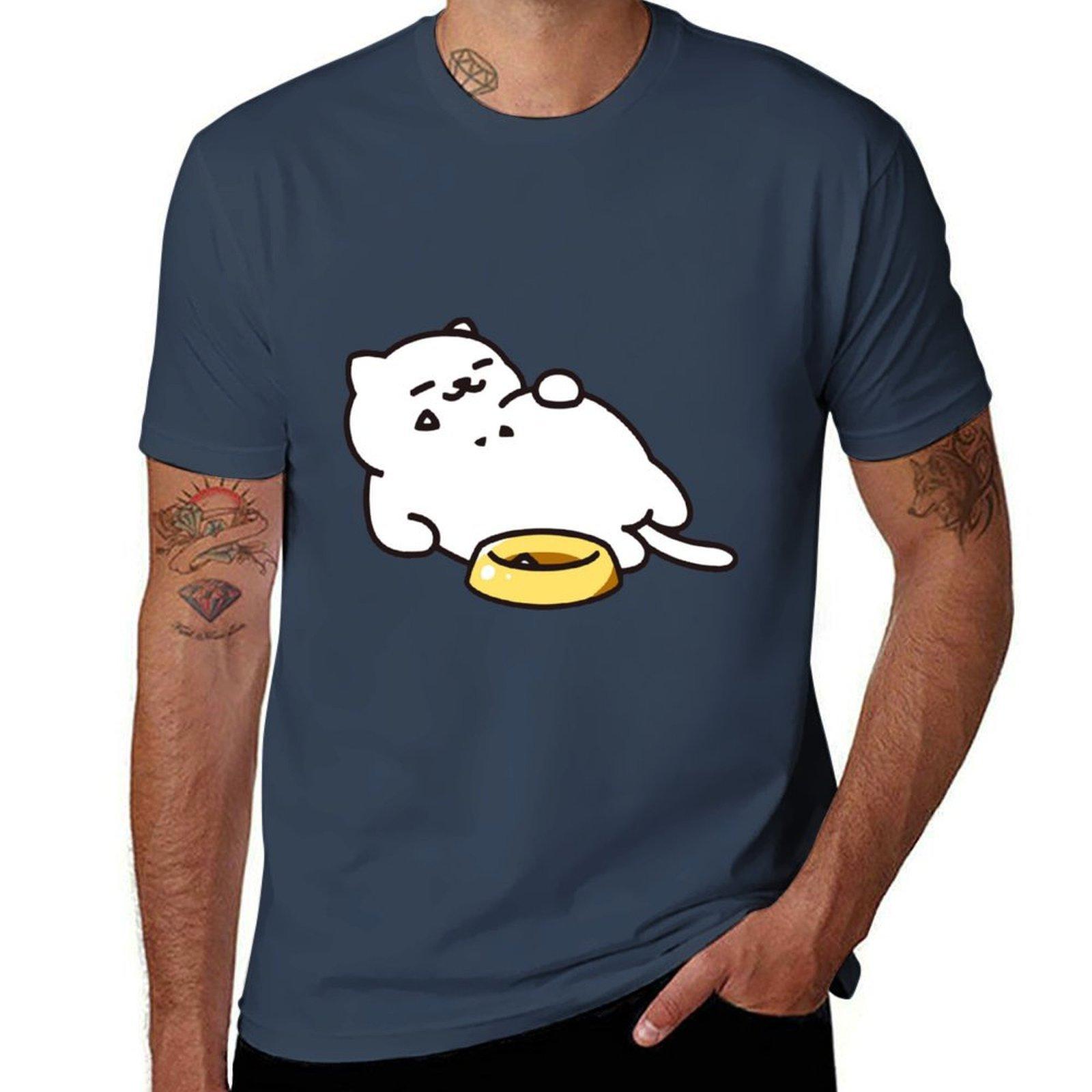 Neko Atsume Tubbs Cat Tshirt Casual Trendy Short Sleeve Tshirt S