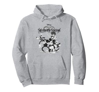 Kingdom Hearts Steamboat Heroes Black & White Hoodie