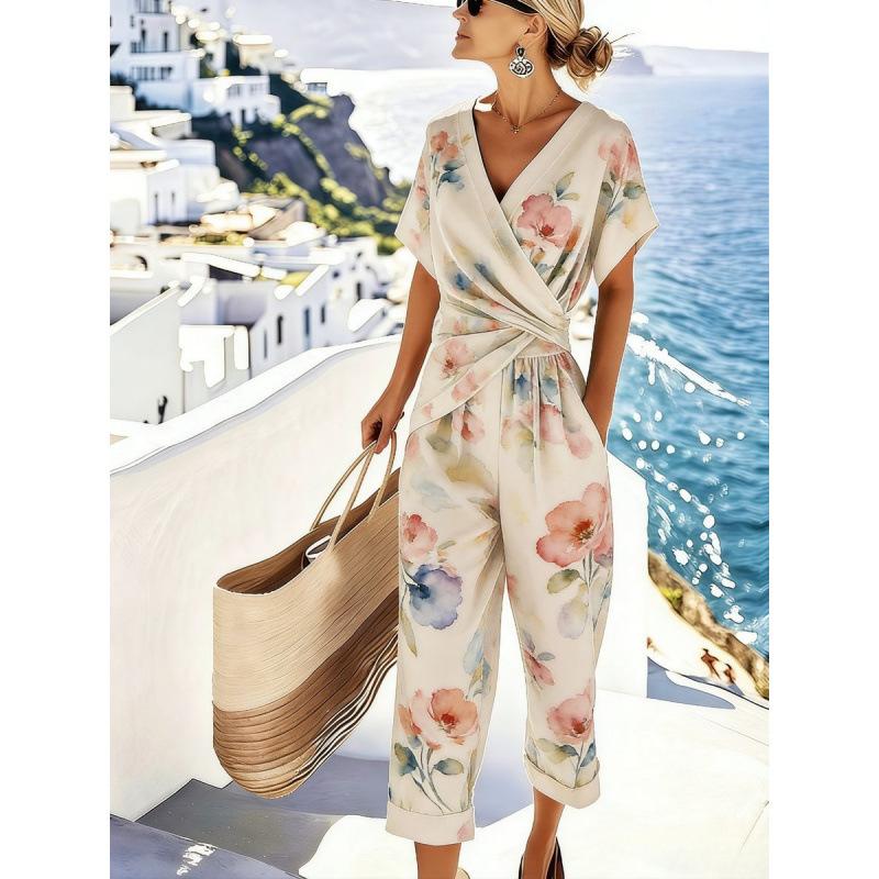 1116 Women's Clothing European and American Summer New Fashion Solid Color Irregular Short Sleeve Cover
